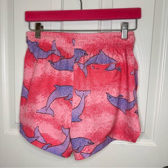 Bad Bunny Un Verano Sin Ti Pink Purple Dolphin Print Short Sz S Beach Lake Pool - Picture 3 of 7